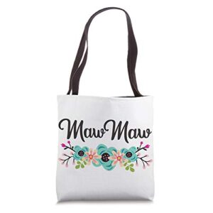 mawmaw gifts from grandkids floral personalized name gift tote bag