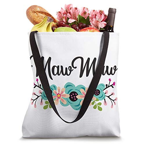 MawMaw Gifts From Grandkids Floral Personalized Name Gift Tote Bag