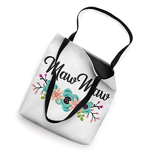 MawMaw Gifts From Grandkids Floral Personalized Name Gift Tote Bag