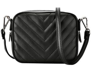 carm axko luxury crossbody shoulder bag quilted with zipper for women(vera black knight)