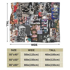 HAGPOVA 1D One Direction Blanket Micro Fleece Throw Blanket Soft Cozy Blankets for Bed Couch Living Room 50 X 60 Inch