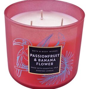 White Barn Bath and Body Works Passionfruit and Banana Flower 3 Wick Scented Candle 14.5 Ounce