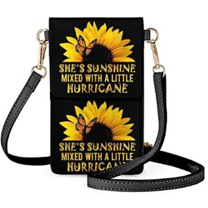 FOR U DESIGNS Sunflower Design Phone Bags Crossbody Shoulder Bag for Teens Girls Cell Phone Holder Satchel for Casual Travel Sports