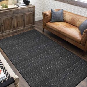 mohawk home norfolk area rug, 4’x6′, charcoal