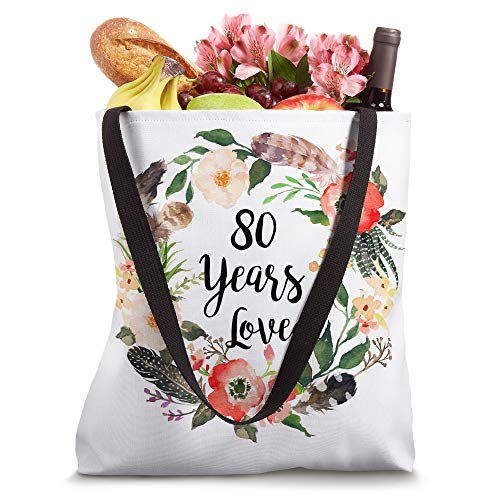 80 Years Loved, 80th Birthday Gifts For Women, Grandma 80th Tote Bag