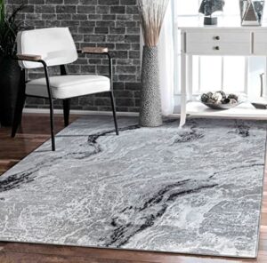 glory rugs modern abstract area rug 8×10 grey black large rugs for home office bedroom and living room