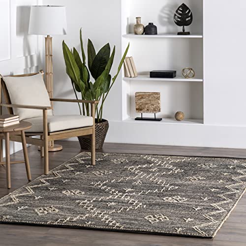 nuLOOM Julianne Moroccan Jute Area Rug, 3' x 5', Grey