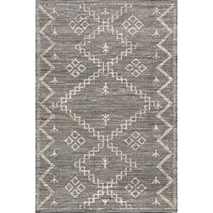 nuLOOM Julianne Moroccan Jute Area Rug, 3' x 5', Grey