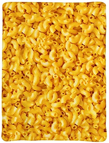 Macaroni and Cheese Couch Blanket,Fleece Throw Blanket Super Soft Warm Therma Plush Bed Couch Living Room