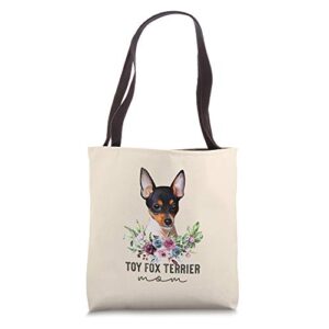 toy fox terrier gifts dog mom tote bag