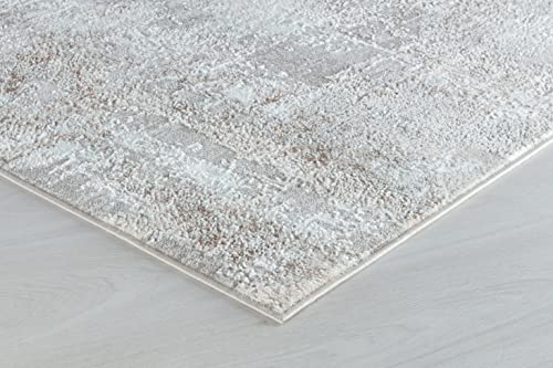 Glory Rugs Modern Abstract Area Rug 8x10 Cream Gold Faded Large Rugs Living Room Bedroom Home and Office