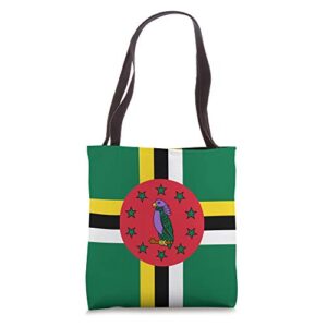 dominica flag 40th anniversary of independence tote bag