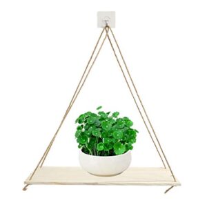 Hanging Shelves for Wall White Wood Shelf Rustic Storage Rack Home Decor Plants Photos Decorations Display for Living Room Bathroom Bedroom Kitchen Apartment Office Mounted Floating Shelves