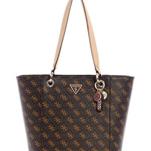 GUESS womens Noelle Small Elite Tote, Brown Logo, One Size US