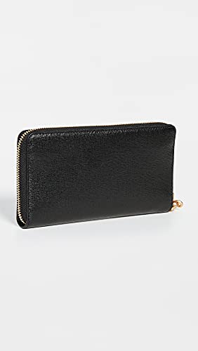 Tory Burch Women's Robinson Zip Continental Wallet, Black, One Size