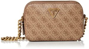 guess womens noelle crossbody camera, latte, one size us