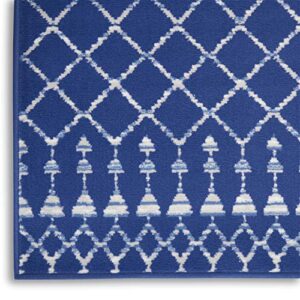 Nourison Whimsicle Moroccan Navy 8' x 10' Area -Rug, Easy -Cleaning, Non Shedding, Bed Room, Living Room, Dining Room, Kitchen (8x10)