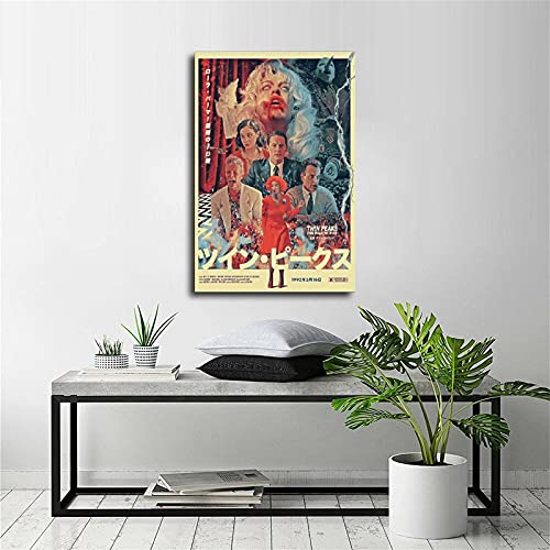 Zhuang Zhengjian Poster Movie Twin Peaks Fire Canvas Art Poster and Mural Modern Home Bedroom Decoration Poster Picture Print 16×24inch(40×60cm)