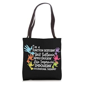 function restoring occupational therapist tote bag