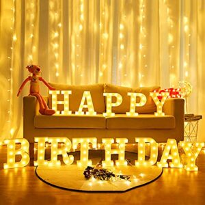 brightdeco 155 bulbs light up happy birthday sign led marquee letter sign anniversary party night lamp banquet props