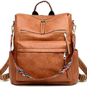 Women Backpack Purse Fashion Travel Bag Multipurpose Designer Handbag Ladies Satchel PU Leather Shoulder Bags