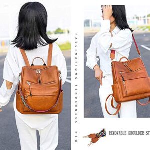 Women Backpack Purse Fashion Travel Bag Multipurpose Designer Handbag Ladies Satchel PU Leather Shoulder Bags