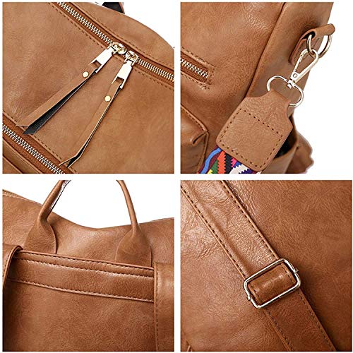 Women Backpack Purse Fashion Travel Bag Multipurpose Designer Handbag Ladies Satchel PU Leather Shoulder Bags