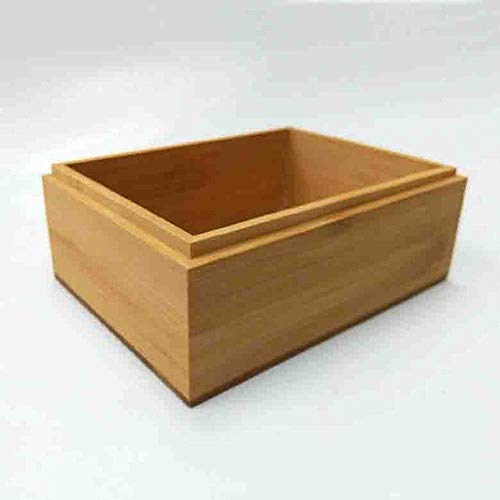 Bamboo wood storage box with cover, wooden storage box combination, storage box, bamboo, natural, unpainted,wooden box wooden packaging, gift box,storage tea box (6.3X4.72X2.76 inch)