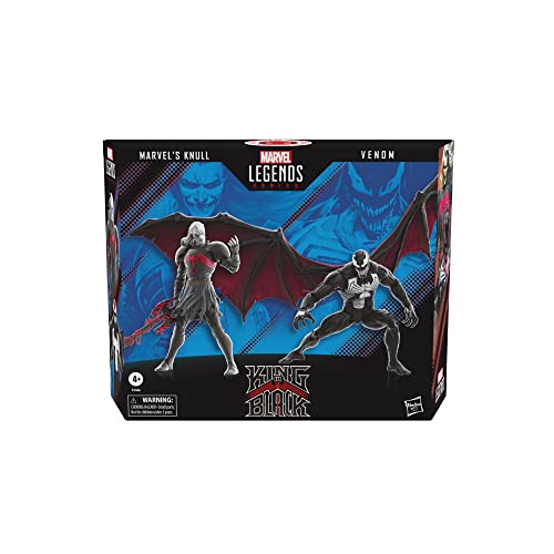 Spider-Man Marvel Legends Series 60th Anniversary , Knull and Venom 2-Pack King in Black 6-inch Action Figures, 5 Accessories