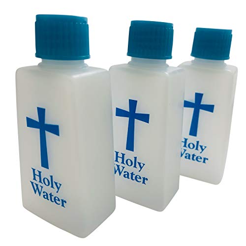 Westmon Works Holy Water Bottle Mini Plastic Vessel Pack Empty Container for Travel, Set of 3