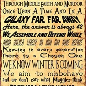 in This House We Do Geek Magic Poster, Vintage Retro Metal Poster Wall Decoration Home Office Bar Garage Cafe Hotel Men's Cave Club -Tin Sign 8x12 Inch