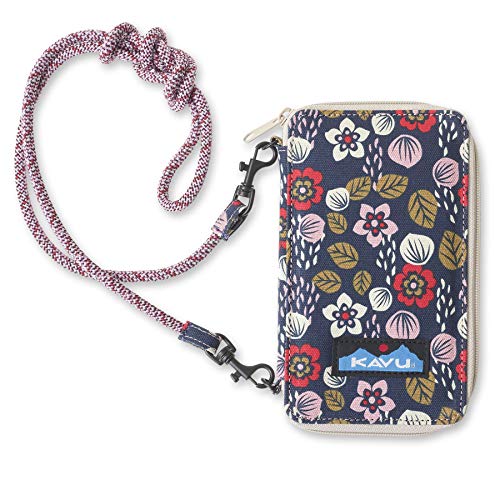 KAVU Go Time Bi-Fold Crossbody Wallet with Rope Strap - Sakura Fall