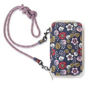 KAVU Go Time Bi-Fold Crossbody Wallet with Rope Strap - Sakura Fall