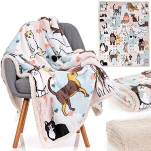 cat blanket – 28 cute cat companions on a sumptuously soft 50×60 inch cat lover throw blanket – the most beloved cat gifts for cat lovers everywhere