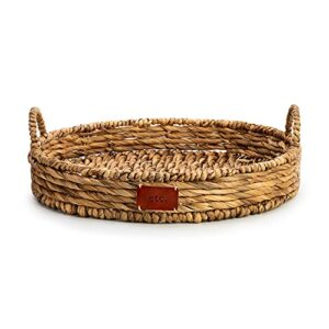demdaco etc natural brown 3.5 x 18 inch grass round wicker basket