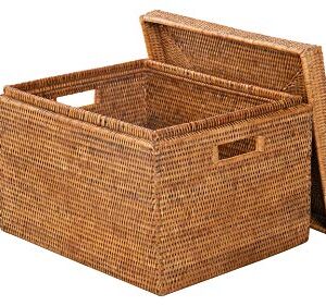 Kouboo La Jolla Rattan Box, Honey-Brown