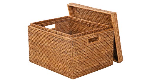 Kouboo La Jolla Rattan Box, Honey-Brown