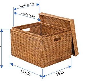 Kouboo La Jolla Rattan Box, Honey-Brown