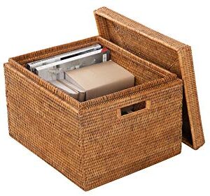 Kouboo La Jolla Rattan Box, Honey-Brown