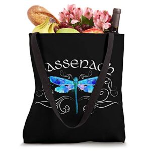 Sassenach Dragonfly Blue Art Scotland Scottish Gaelic Tote Bag