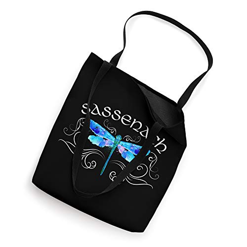 Sassenach Dragonfly Blue Art Scotland Scottish Gaelic Tote Bag