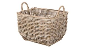 kouboo kobo wicker basket, gray-brown