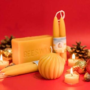 2-pack of 1lb Beeswax Block (not a candle) - 100% Pure Beeswax, hand-poured and family-run - by Gammy's Beezwax Candles