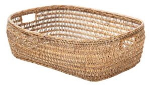 kouboo cambria open weave basket, honey-brown