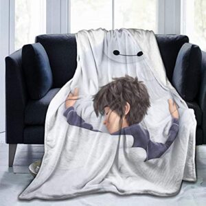 weqdujg white baymax blanket throws bed queen size ultra soft micro fleece warm fluffy couch living room luxury blankets 50 x 40 in