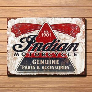 jiufotk tin sign indian motorcycles est 1901 8×12 inch metal tin sign decoration iron painting metal decorative wall art