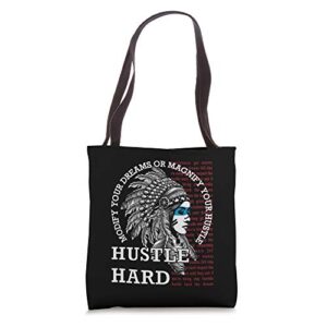 native american hustle hard shirt urban gang ster clothing tote bag