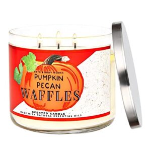 bath & body works, white barn 3-wick candle w/essential oils – 14.5 oz – 2021 autumn! (pumpkin pecan waffles)