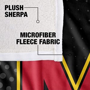 University of Maryland Blanket, 50"x60" Logo Dots Silky Touch Sherpa Back Super Soft Throw Blanket