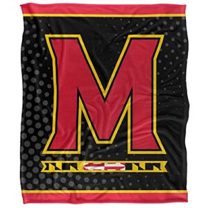 University of Maryland Blanket, 50"x60" Logo Dots Silky Touch Sherpa Back Super Soft Throw Blanket